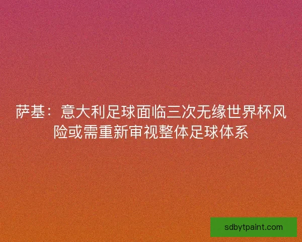 萨基：意大利足球面临三次无缘世界杯风险或需重新审视整体足球体系