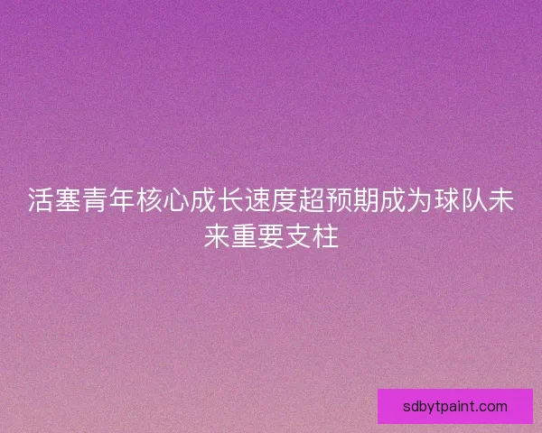 活塞青年核心成长速度超预期成为球队未来重要支柱
