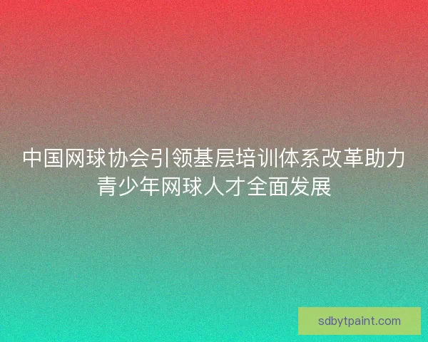 中国网球协会引领基层培训体系改革助力青少年网球人才全面发展